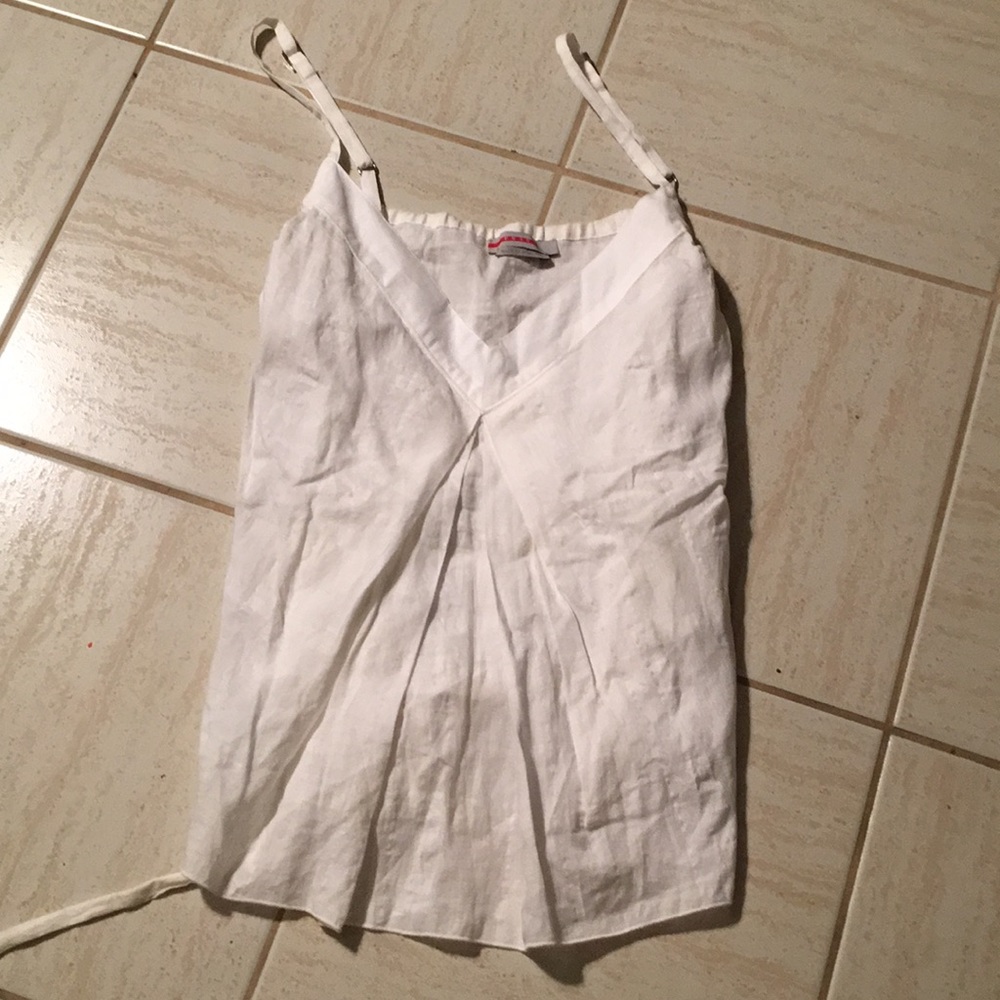 Prada linen tank